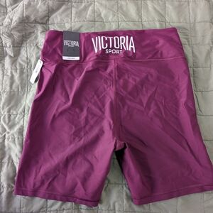 Victoria's Secret Purple Bike Shorts Elastic Waistband Athleisure